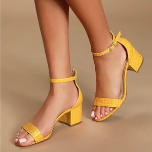 Lulus Harper Crocodile Embossed Sandals